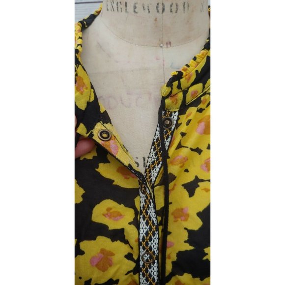 ♥️SOLD♥️Free People Women Long Sleeve Floral Mini - Picture 6 of 12